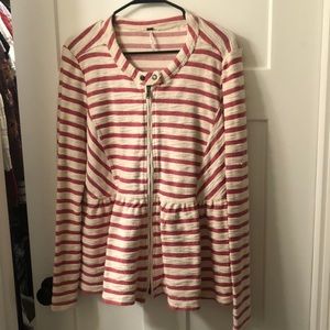 Free People Peplum zipup